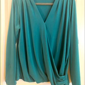 Banana Republic green top size large. Pleated and flattering